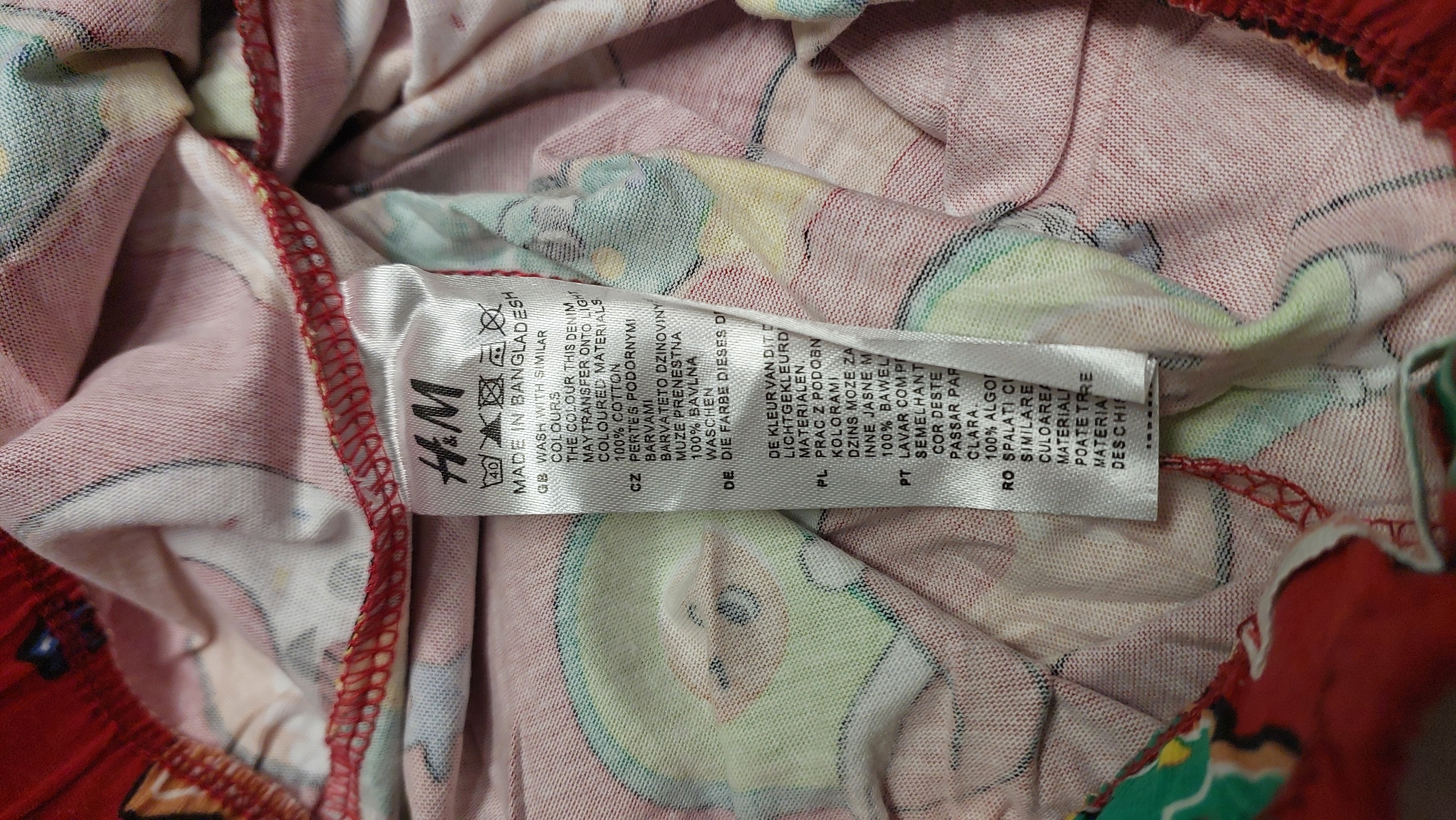 شلوارک زنانه راحتی پنبه H&M طرح دونات کریسمسی