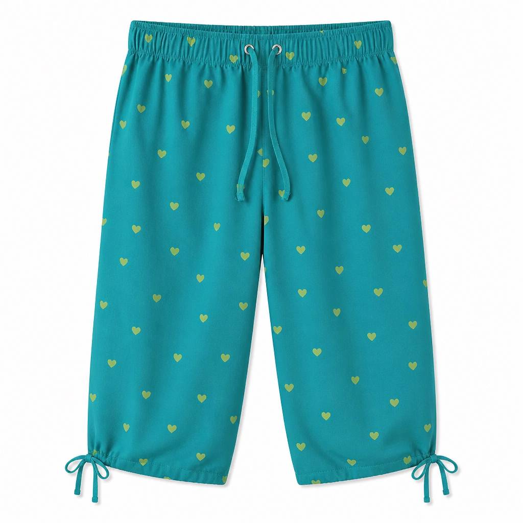 شلوارک زنانه راحتی برمودا دمپا بندی برند H&M سایز لارژ