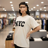 تیشرت زنانه ZARA اورجینال کرم چاپ مخمل NYC