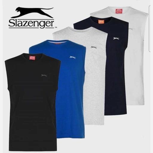 تیشرت آستین حلقه ای مردانه سفید پنبه SLAZENGER