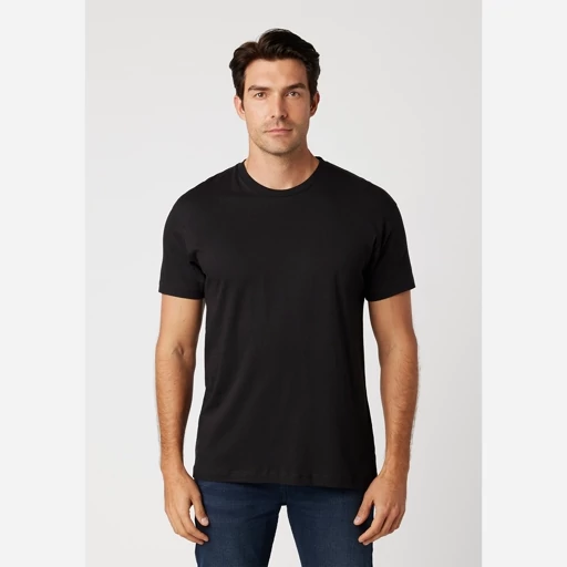 تیشرت یقه گرد مشکی UNISEX(مردانه و زنانه)وارداتی سایز بزرگ برند COTTON HERITAGE
