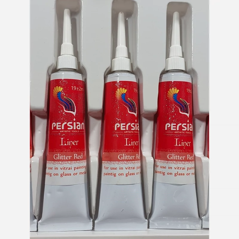 لاینر ویترای قرمز اکلیلی برند پرشین GLITTER RED