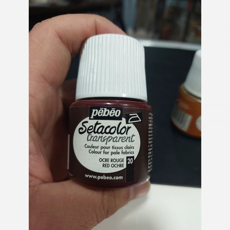 رنگ پارچه pebeo کد 20 RED OCHRE پایه آب