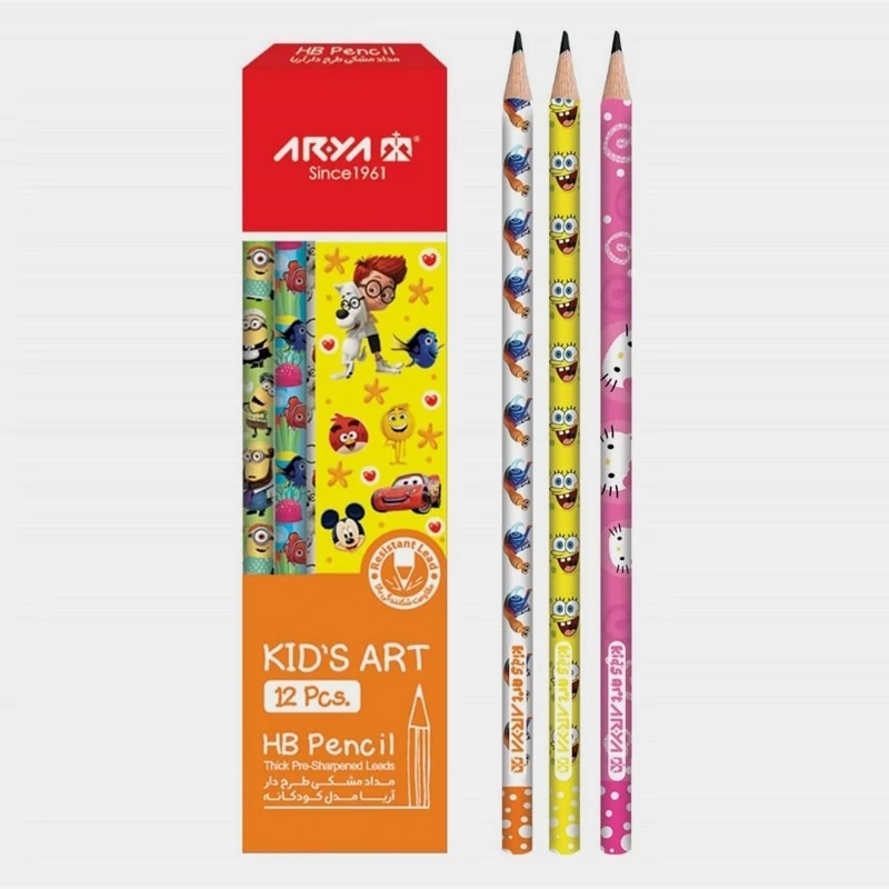 مداد سیاه فانتزی آریا مدل کودکانه کد 3039 KIDS ART