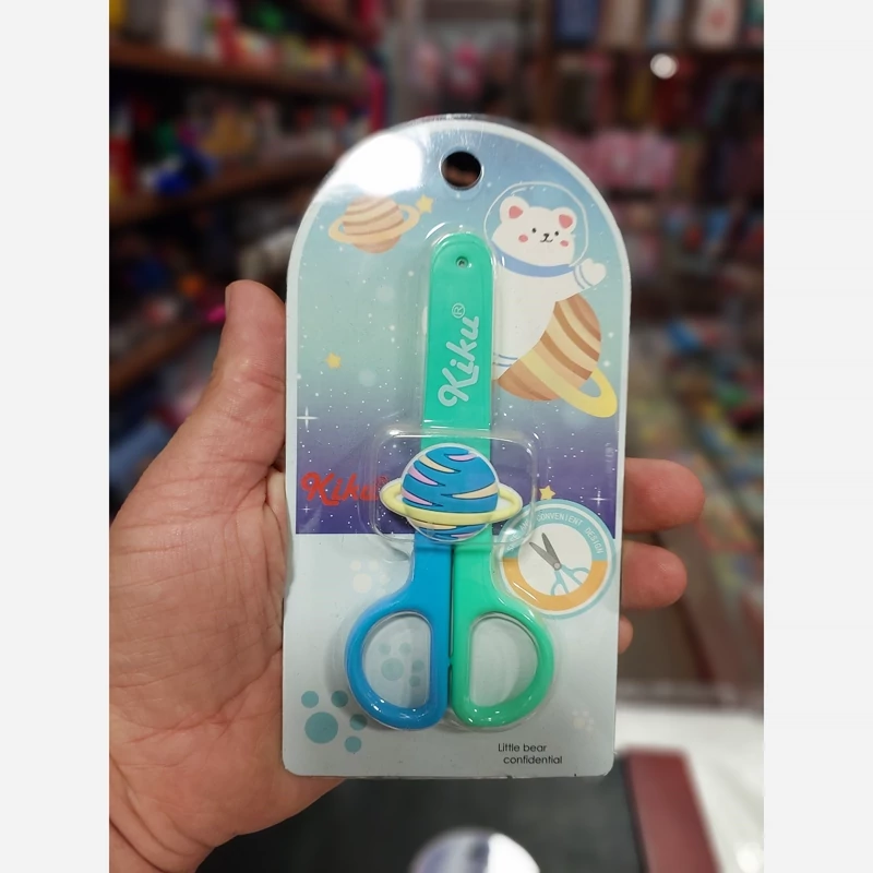 قیچی نوگ گرد غلاف دار فانتزی برند کیکو کد 671 آبی
