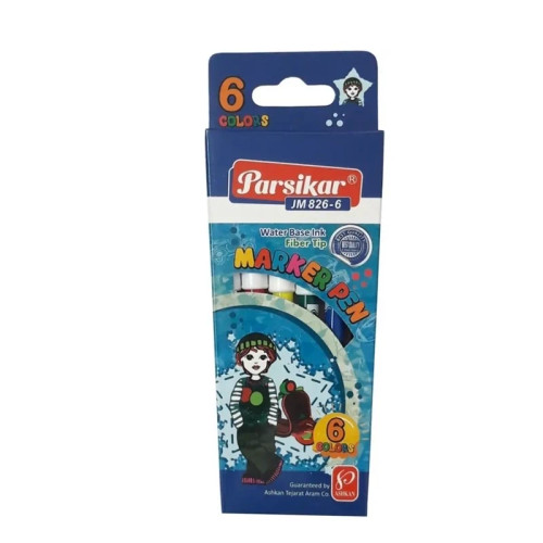 ماژیک رنگ آمیزی 6 رنگ پارسیکار کد JM826