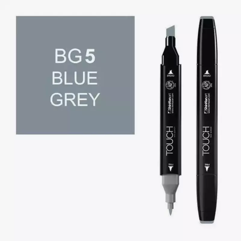 ماژیک راندو دو سر برند تاچ بدنه مشکیShinhanart BG5 blue-gray