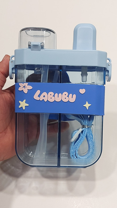 قمقمه دانش آموزی دو مخزن لبوبو LABUBU 750ml