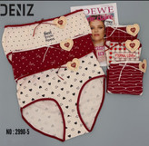 شورت عروسکی نخی سایز بزرگ وارداتی برند DENIZ کد 29905پک 2 عددی