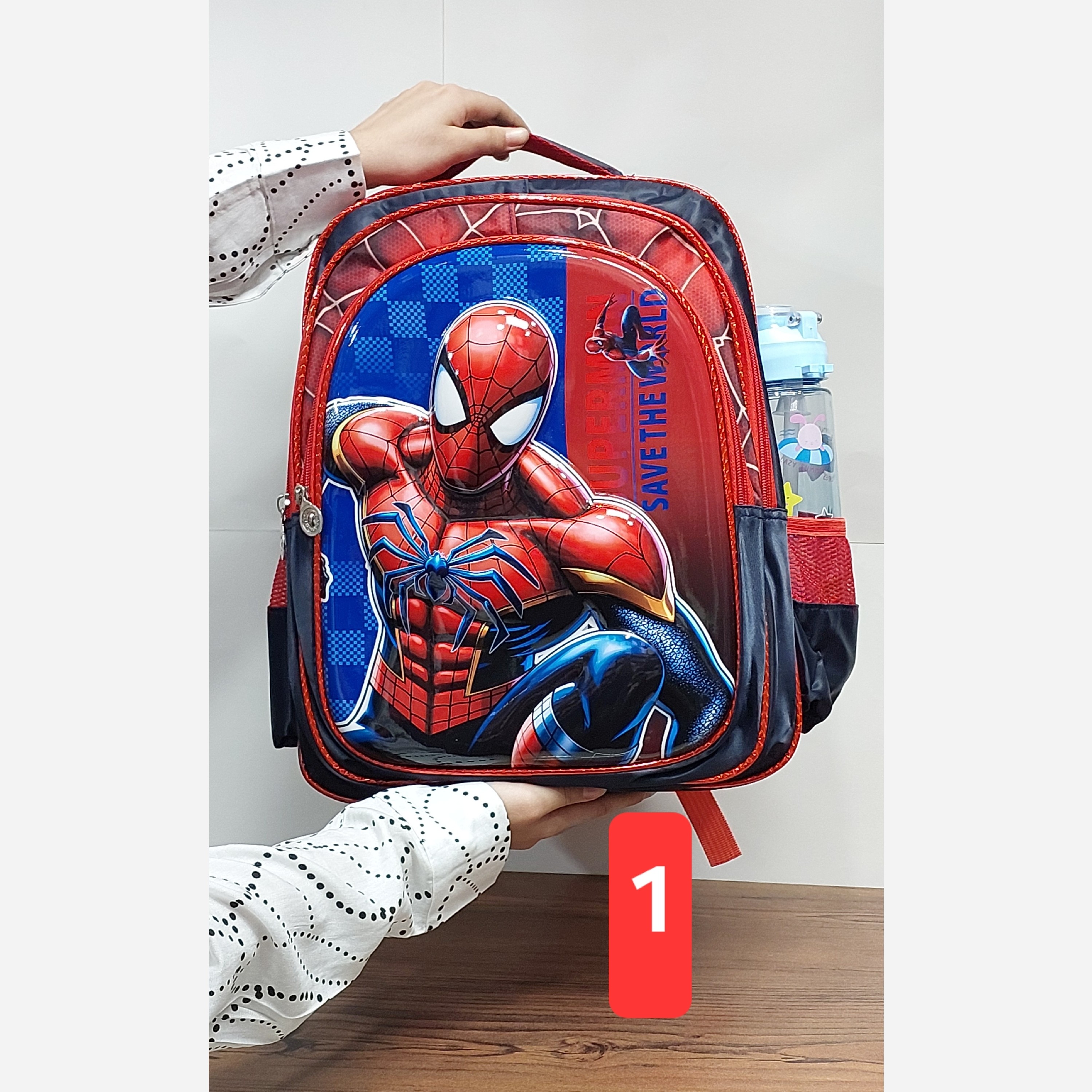 کوله پشتی پسرانه وارداتی مقطع دبستان مرد عنکبوتی کد 2