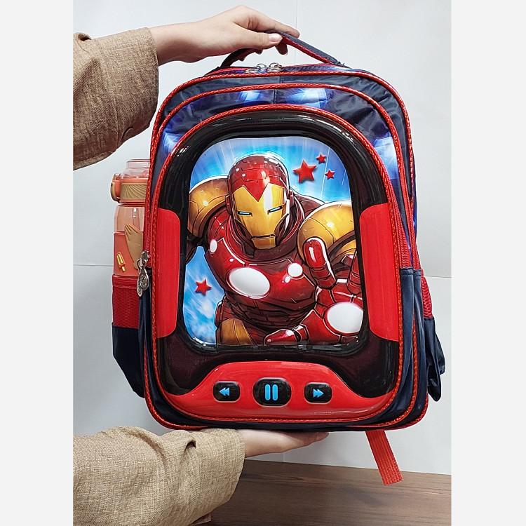 کوله پشتی پسرانه وارداتی مقطع دبستان IRON MAN