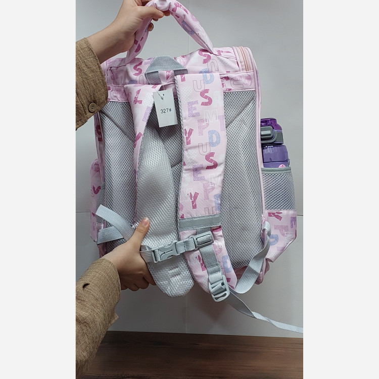 کوله پشتی مدرسه دخترانه صندوقی طرح FROZEN کد 327/2