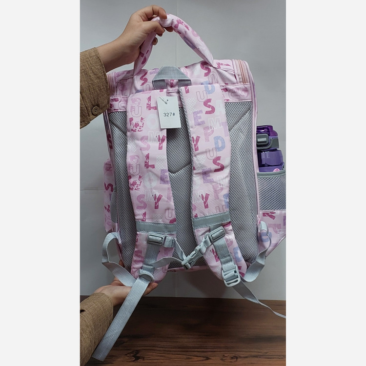 کوله پشتی مدرسه دخترانه صندوقی طرح FROZEN کد 327/2