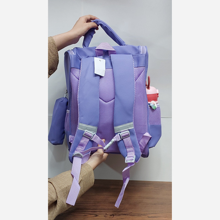 کوله پشتی مدرسه دخترانه صندوقی طرح KUROMI کد 321/3