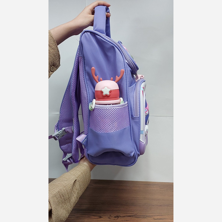 کوله پشتی مدرسه دخترانه صندوقی طرح KUROMI کد 321/3