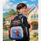 کوله پشتی مدرسه پسرانه صندوقی طرح SPIDER MANکد 321/2