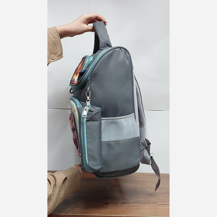کوله پشتی مدرسه پسرانه صندوقی طرح IRON MAN کد 321/1