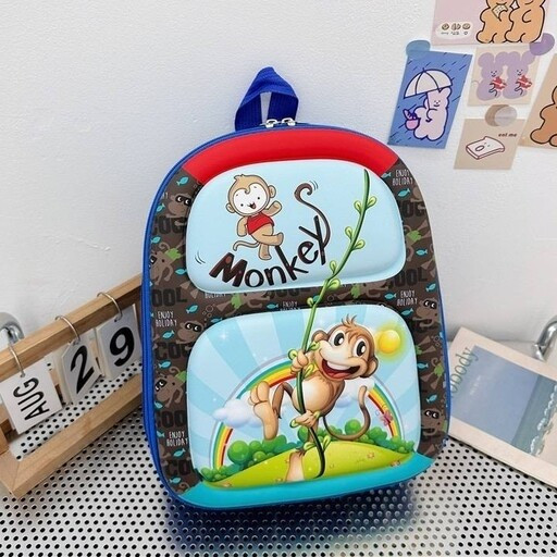 کوله مهد کودک و پیش دبستان وارداتی MONKEY سه بعدی