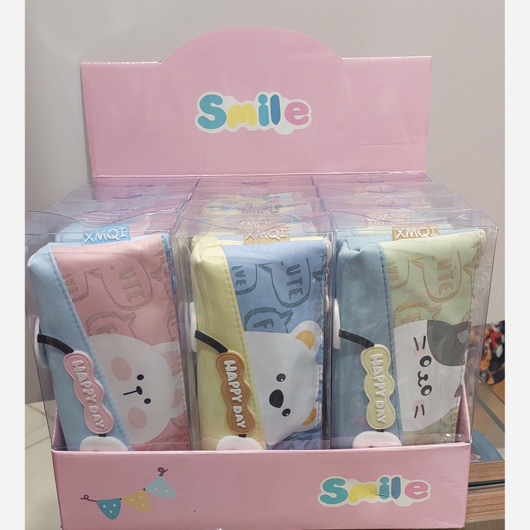 جامدادی دخترانه تک زیپ وارداتی طرح SMILE کد 214