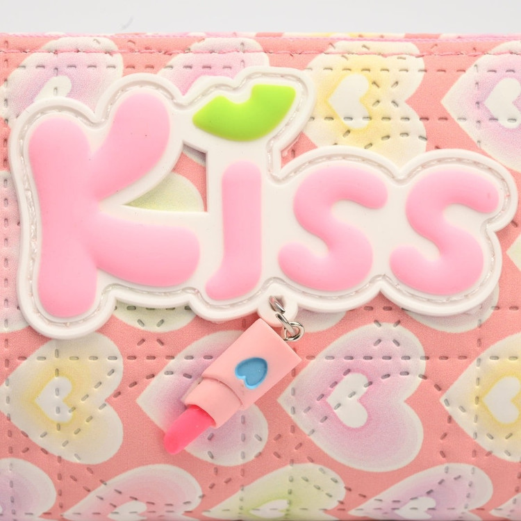 جامدادی دخترانه تک زیپ وارداتی طرح KISS کد 350