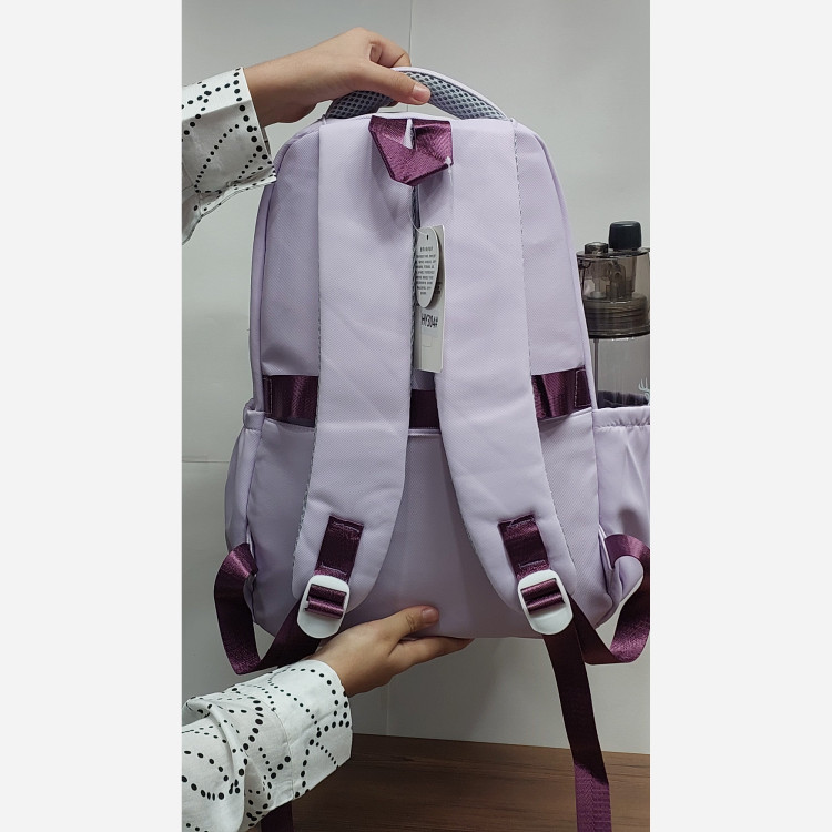 کوله پشتی مدرسه نوجوان ویترینی وارداتی زیپ مخفی کد7